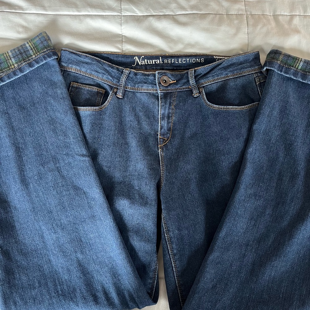 Natural Reflections Flannel Fleece Lined Jeans